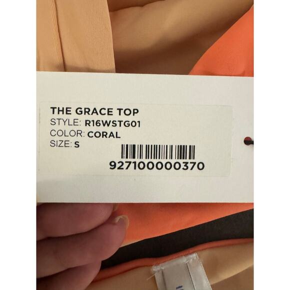 Solid & Striped Peach Coral 2 Piece Twist Front Knotted Swim Bikini Set S/M NWT - Picture 3 of 7